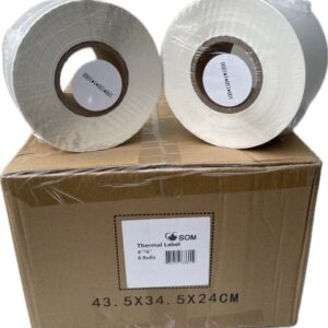 SOMY 4" x 6" Thermal Label Paper Rolls, 1000 Labels/Roll